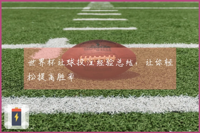 世界杯让球投注经验总结，让你轻松提高胜率